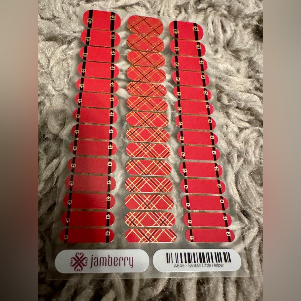 Jamberry nails - full sheet “Santa’s Little Helper”